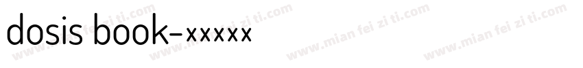 dosis book字体转换
